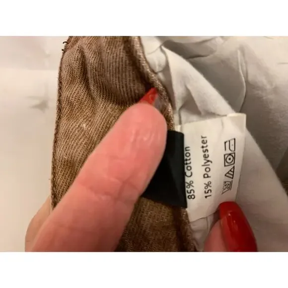 Womens Jeans Size XS Brown Tan Hearts Boho Twee Unique Schoolgirl - Picture 3 of 8